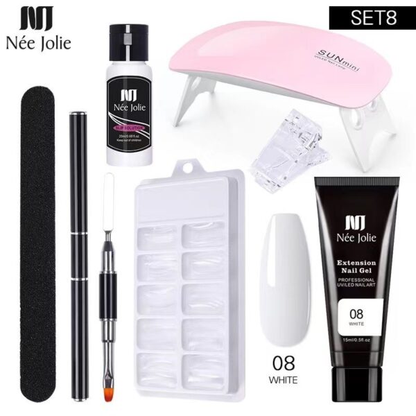 Nail Gel Set 6W LED Lamp Full Manicure Set Quick Extension Nail Kit Gel Building Polygels Set For Nails Tool Kit Nail Art Kit - Image 9