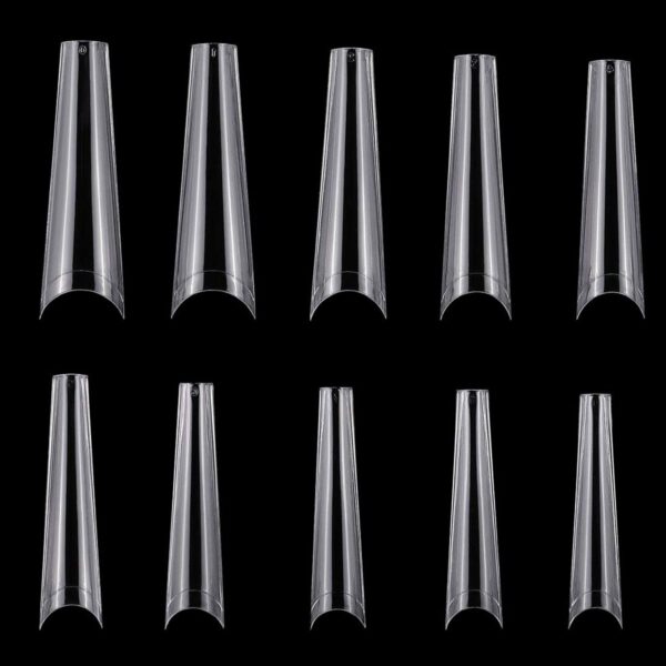 500Pcs False Nail Tips C Curve Half Cover French Nails Extra Long Fake Finger Nails For Nail Art Salons Home DIY 10 Sizes - Image 10